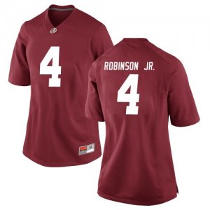 Women's Alabama Crimson Tide #4 Brian Robinson Jr. Crimson Game NCAA College Football Jersey 2403MKOX7